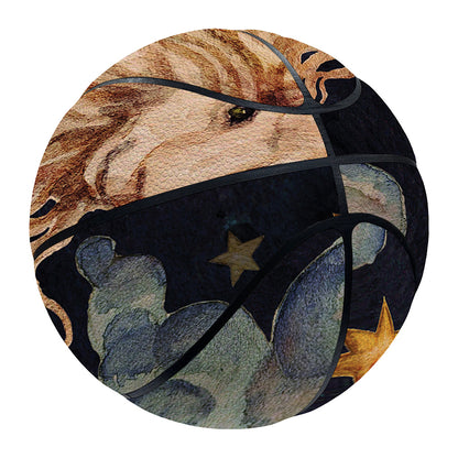Watercolor Capricorn Zodiac Sign Print Basketball