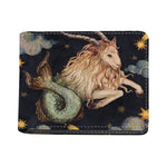 Watercolor Capricorn Zodiac Sign Print Bifold Wallet
