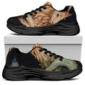 Watercolor Capricorn Zodiac Sign Print Black Chunky Shoes