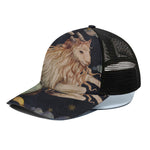 Watercolor Capricorn Zodiac Sign Print Black Mesh Trucker Cap