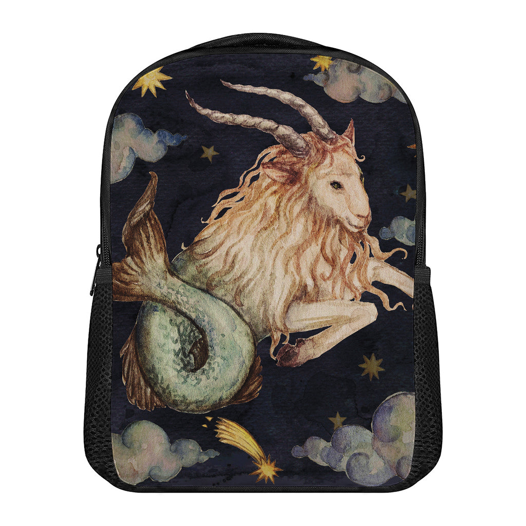 Watercolor Capricorn Zodiac Sign Print Casual Backpack