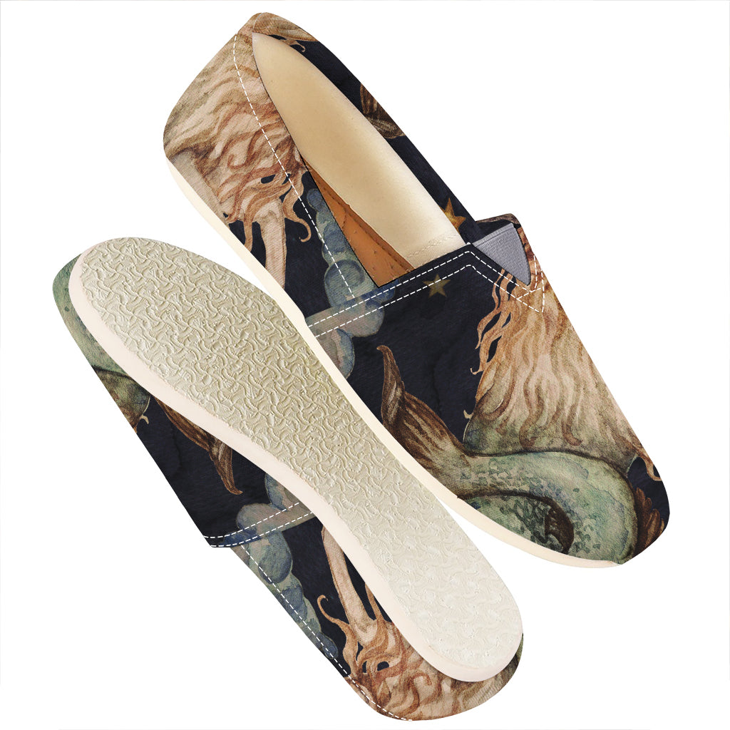 Watercolor Capricorn Zodiac Sign Print Casual Shoes