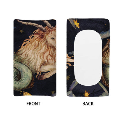 Watercolor Capricorn Zodiac Sign Print Changing Pad Cover
