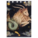 Watercolor Capricorn Zodiac Sign Print Curtain