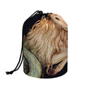 Watercolor Capricorn Zodiac Sign Print Drawstring Makeup Bag