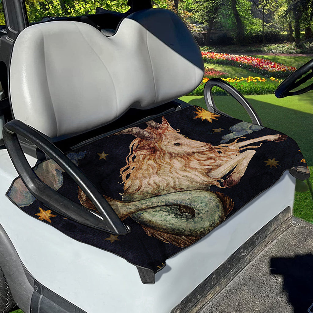 Watercolor Capricorn Zodiac Sign Print Golf Cart Seat Cover