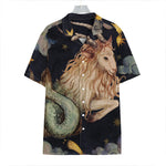 Watercolor Capricorn Zodiac Sign Print Hawaiian Shirt