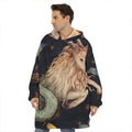 Watercolor Capricorn Zodiac Sign Print Hoodie Blanket