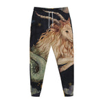 Watercolor Capricorn Zodiac Sign Print Jogger Pants