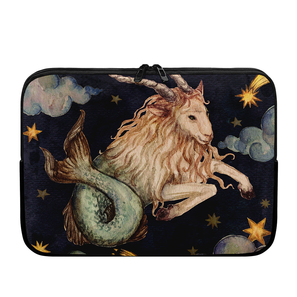 Watercolor Capricorn Zodiac Sign Print Laptop Sleeve