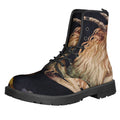 Watercolor Capricorn Zodiac Sign Print Lace-Up Boots
