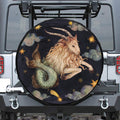 Watercolor Capricorn Zodiac Sign Print Leather Spare Tire Cover