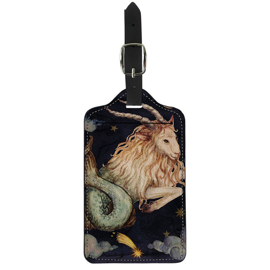 Watercolor Capricorn Zodiac Sign Print Luggage Tag