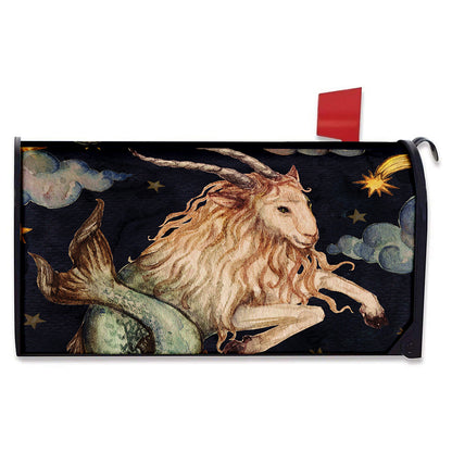 Watercolor Capricorn Zodiac Sign Print Mailbox Cover
