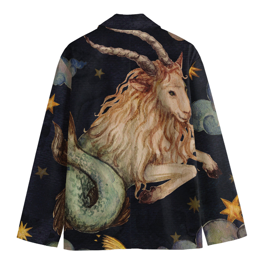Watercolor Capricorn Zodiac Sign Print Men's Blazer