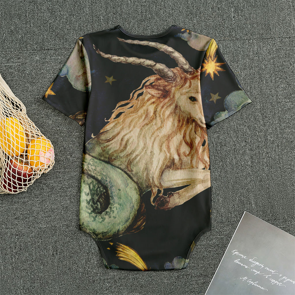Watercolor Capricorn Zodiac Sign Print Men's Bodysuit