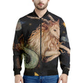 Watercolor Capricorn Zodiac Sign Print Men's Bomber Jacket
