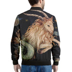 Watercolor Capricorn Zodiac Sign Print Men's Bomber Jacket