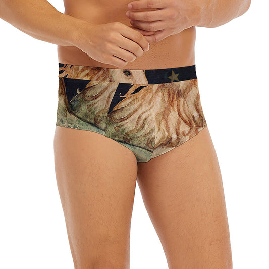 Watercolor Capricorn Zodiac Sign Print Men's Briefs