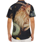 Watercolor Capricorn Zodiac Sign Print Men's Deep V-Neck Shirt