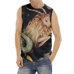 Watercolor Capricorn Zodiac Sign Print Men's Fitness Tank Top