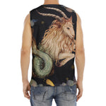 Watercolor Capricorn Zodiac Sign Print Men's Fitness Tank Top