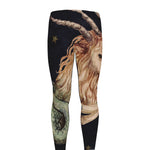 Watercolor Capricorn Zodiac Sign Print Men's leggings