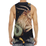 Watercolor Capricorn Zodiac Sign Print Men's Muscle Tank Top