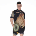 Watercolor Capricorn Zodiac Sign Print Men's Romper