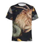 Watercolor Capricorn Zodiac Sign Print Men's Sports T-Shirt