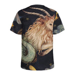 Watercolor Capricorn Zodiac Sign Print Men's Sports T-Shirt