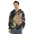 Watercolor Capricorn Zodiac Sign Print Men's Velvet Pullover Hoodie