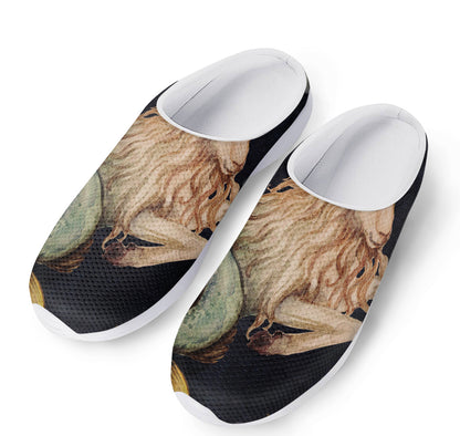Watercolor Capricorn Zodiac Sign Print Mesh Casual Shoes