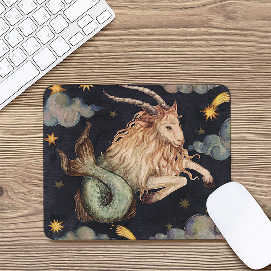 Watercolor Capricorn Zodiac Sign Print Mouse Pad