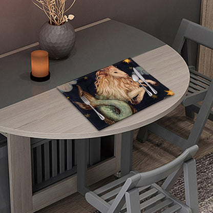 Watercolor Capricorn Zodiac Sign Print Placemat