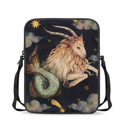 Watercolor Capricorn Zodiac Sign Print Rectangular Crossbody Bag
