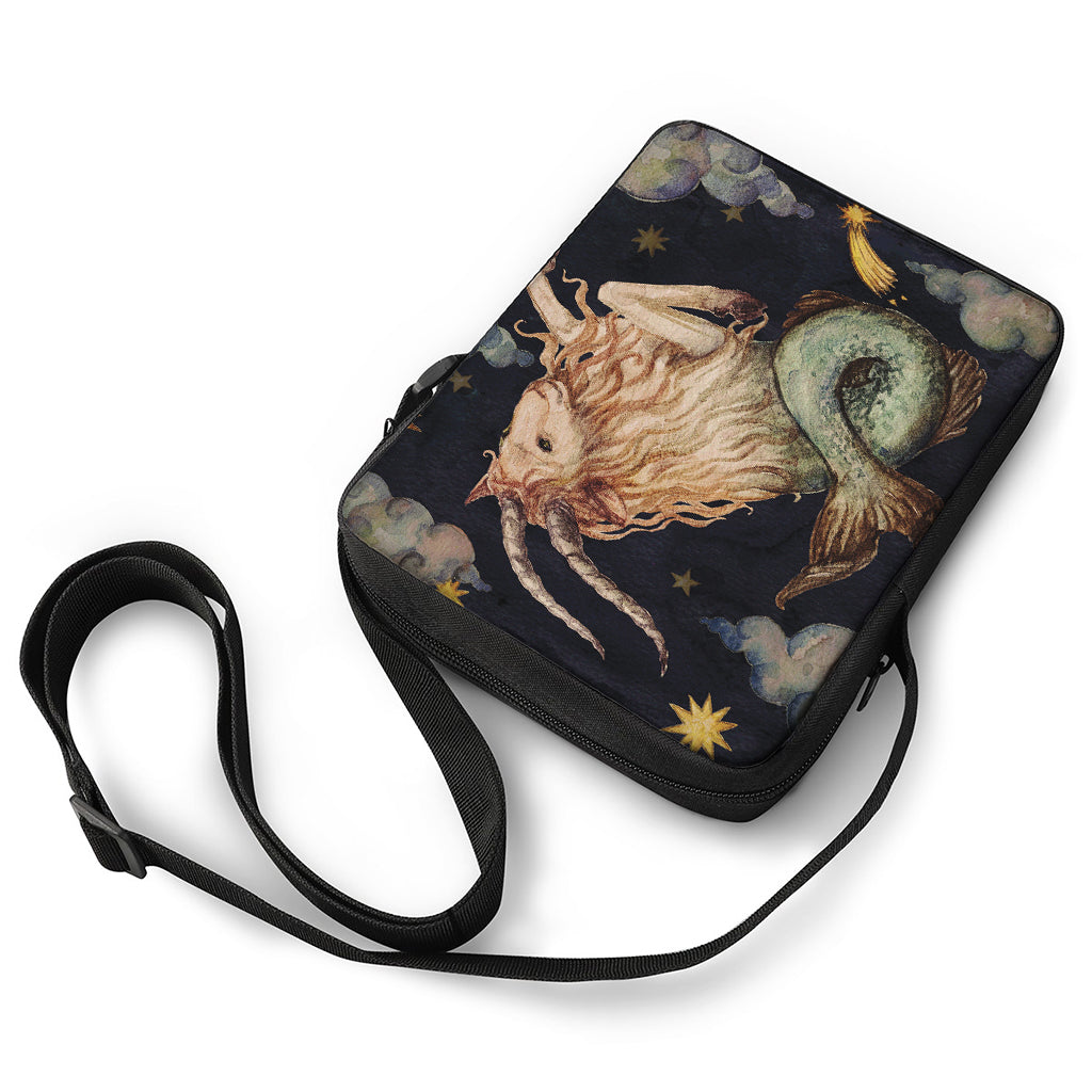 Watercolor Capricorn Zodiac Sign Print Rectangular Crossbody Bag