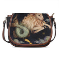 Watercolor Capricorn Zodiac Sign Print Saddle Bag