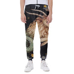 Watercolor Capricorn Zodiac Sign Print Scuba Joggers