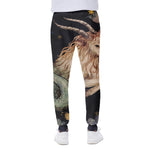 Watercolor Capricorn Zodiac Sign Print Scuba Joggers
