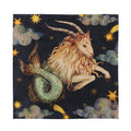 Watercolor Capricorn Zodiac Sign Print Silk Bandana