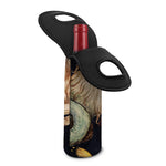 Watercolor Capricorn Zodiac Sign Print Single Neoprene Wine Tote