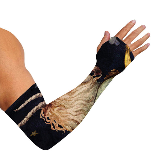 Watercolor Capricorn Zodiac Sign Print Sun Protection Arm Sleeves