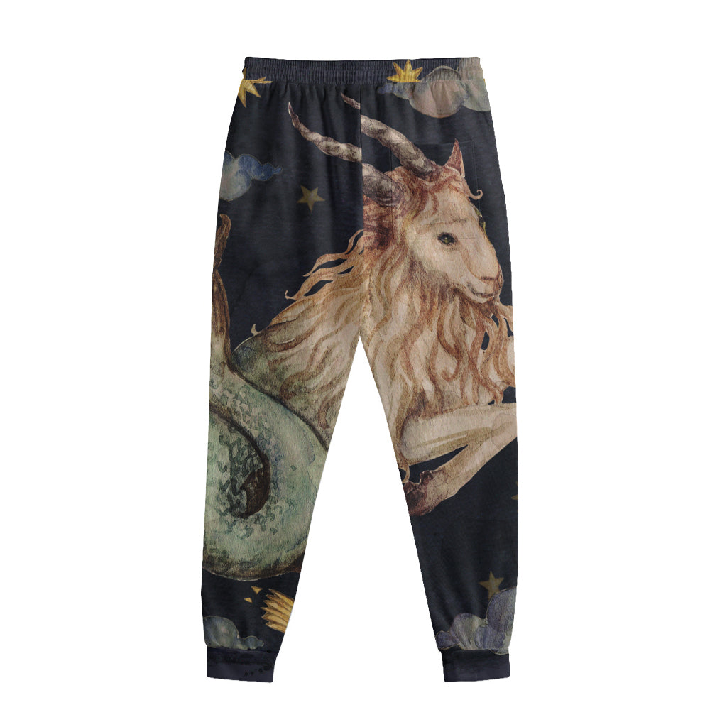 Watercolor Capricorn Zodiac Sign Print Sweatpants