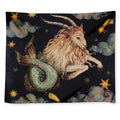 Watercolor Capricorn Zodiac Sign Print Tapestry