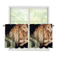 Watercolor Capricorn Zodiac Sign Print Tier Curtains
