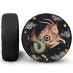 Watercolor Capricorn Zodiac Sign Print Tire Cover With Camera Hole
