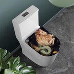 Watercolor Capricorn Zodiac Sign Print Toilet Lid Cover
