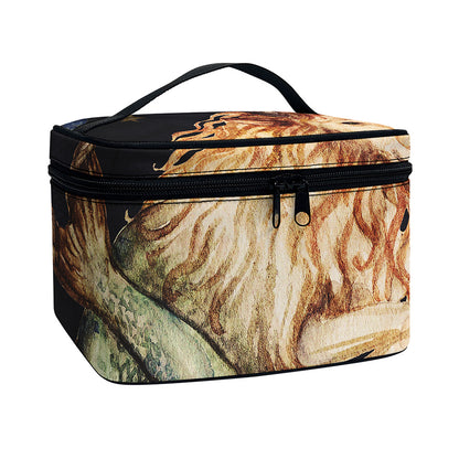 Watercolor Capricorn Zodiac Sign Print Travel Makeup Bag