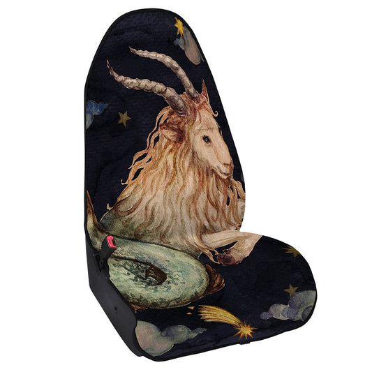 Watercolor Capricorn Zodiac Sign Print Waterproof Car Seat Cover